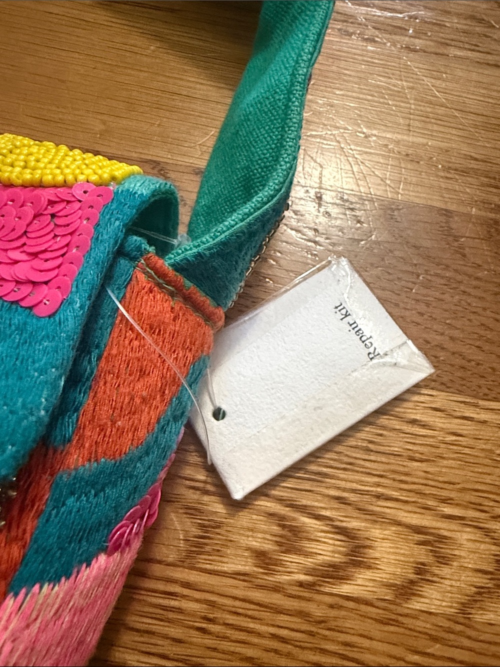 America &Beyond Multicolor Beaded wave Shoulder Bag - NWT - Picture 4 of 9